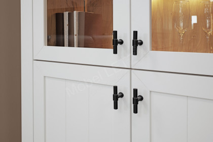 Village von SCHÖNER WOHNEN - Vitrine in Lack weiß mit Beleuchtung