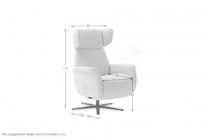 Catola Lazyline von SCHÖNER WOHNEN - Relaxsessel silver-creme
