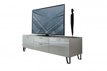 CUBE-living von LEONARDO living - Lowboard in Weiß mit Designfüßen