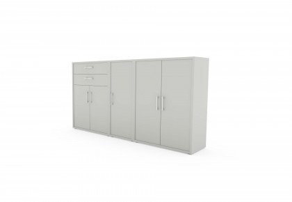 Big Profi Office von Mäusbacher - kleine Sideboardkombi in Kreidegrau