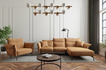 Jakarta von Primavera Furniture - Ecksofa rechts hellbraun