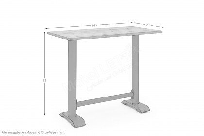 T 4010 von Musterring - Bartisch mit schwarzem Gestell