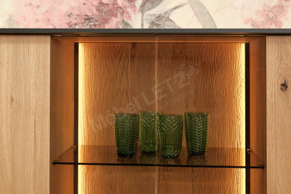 Yola von SCHÖNER WOHNEN - Highboard 6134 Kerneiche natur - inklusive Beleuchtung