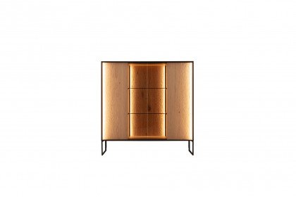 Yola von SCHÖNER WOHNEN - Highboard 6134 Kerneiche natur - inklusive Beleuchtung