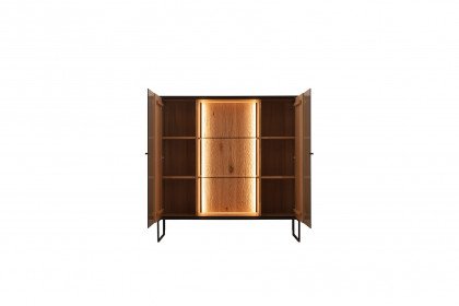 Yola von SCHÖNER WOHNEN - Highboard 6134 Kerneiche natur - inklusive Beleuchtung