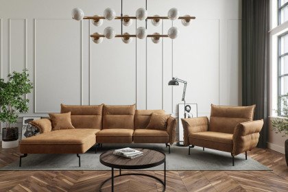 Jakarta von Primavera Furniture - Ecksofa links hellbraun