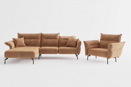 Jakarta von Primavera Furniture - Ecksofa links hellbraun