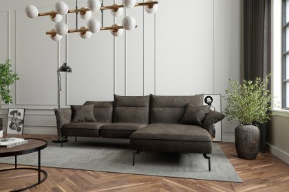 Jakarta von Primavera Furniture - Ecksofa Variante rechts dunkelbraun