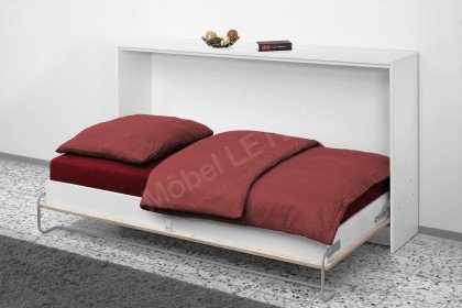Venga von Nehl - Schrankklappbett quer weiß - San Remo Eiche Nachbildung