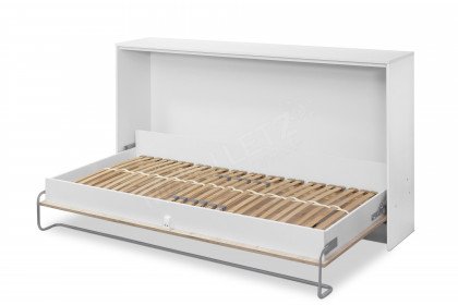 Venga von Nehl - Schrankklappbett quer weiß - San Remo Eiche Nachbildung