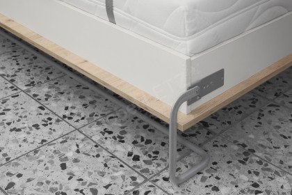 Venga von Nehl - Schrankklappbett quer weiß - San Remo Eiche Nachbildung