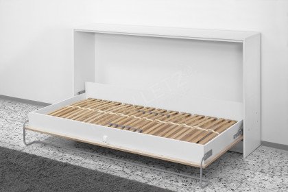 Venga von Nehl - Schrankklappbett quer weiß - San Remo Eiche Nachbildung