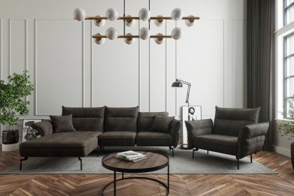 Jakarta von Primavera Furniture - Ecksofa Variante links dunkelbraun
