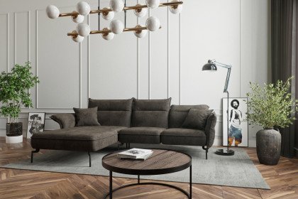 Jakarta von Primavera Furniture - Ecksofa Variante links dunkelbraun