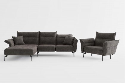 Jakarta von Primavera Furniture - Ecksofa Variante links dunkelbraun