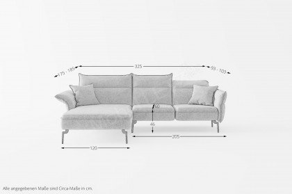 Jakarta von Primavera Furniture - Ecksofa Variante links dunkelbraun