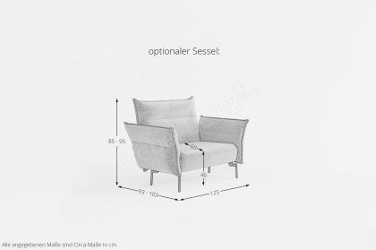 Jakarta von Primavera Furniture - Ecksofa Ausführung rechts dunkelblau