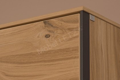 Andra-living von SCHÖNER WOHNEN - Wohnwand AD09 Eiche/ anthrazit mit Beleuchtung