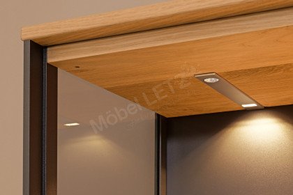 Andra-living von SCHÖNER WOHNEN - Wohnwand AD09 Eiche/ anthrazit mit Beleuchtung