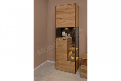 Andra-living von SCHÖNER WOHNEN - Wohnwand AD09 Eiche/ anthrazit mit Beleuchtung