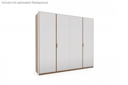 Alabama von Nature Living - Schrank 4-türig weiß - Wildeiche