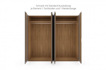 Alabama von Nature Living - Schrank 4-türig weiß - Wildeiche