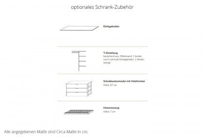 Alabama von Nature Living - Schrank 4-türig weiß - Wildeiche