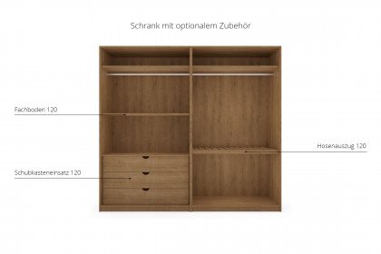 Alabama von Nature Living - Schrank 4-türig weiß - Wildeiche