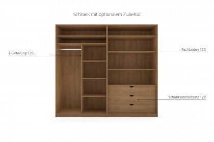 Alabama von Nature Living - Schrank 4-türig weiß - Wildeiche