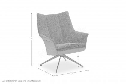 Parel von Gealux - Drehsessel gelb-taupe