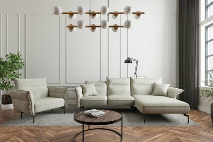 Jakarta von Primavera Furniture - Polstergarnitur rechts hellgrau