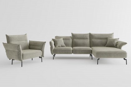 Jakarta von Primavera Furniture - Polstergarnitur rechts hellgrau
