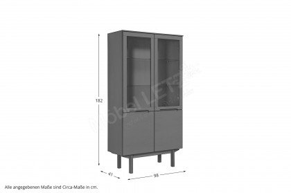 SM 307 von Skovby Møbelfabrik - Vitrine mit LED-Beleuchtung