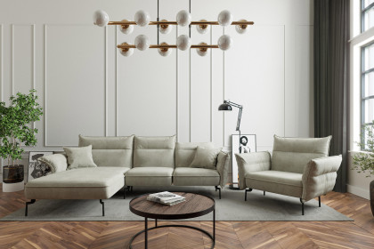 Jakarta von Primavera Furniture - Polstergarnitur links hellgrau