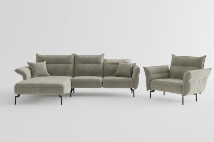 Jakarta von Primavera Furniture - Polstergarnitur links hellgrau