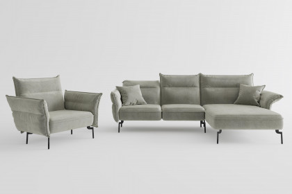 Jakarta von Primavera Furniture - Polsterecke rechts mausgrau