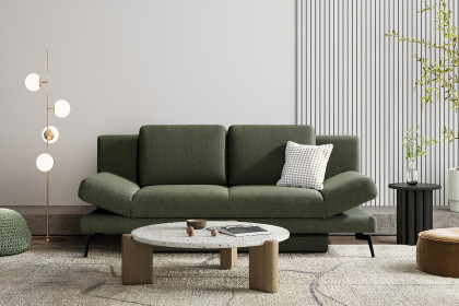 Laila von Restyl - Schlafsofa dunkelgrün mit Bettkasten