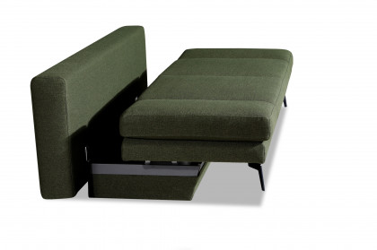 Laila von Restyl - Schlafsofa dunkelgrün mit Bettkasten