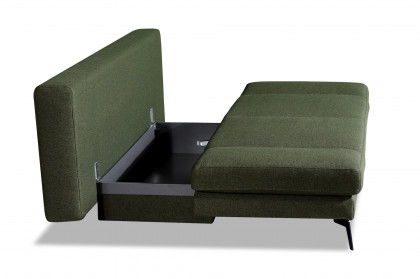 Laila von Restyl - Schlafsofa dunkelgrün mit Bettkasten