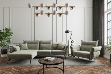 Jakarta von Primavera Furniture - Polstergarnitur links mausgrau
