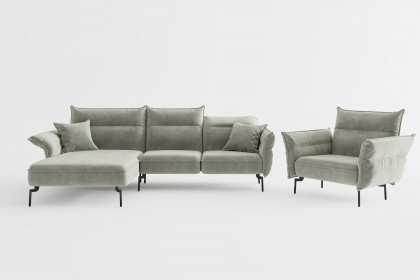 Jakarta von Primavera Furniture - Polstergarnitur links mausgrau