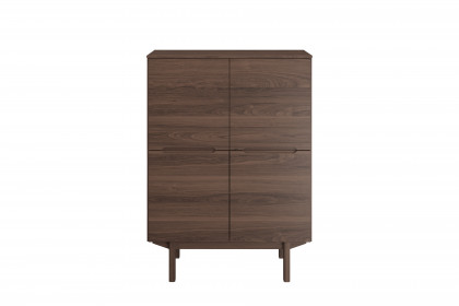 SM 308 von Skovby Møbelfabrik - Highboard in Nussbaum lackiert