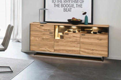 Andra-living von SCHÖNER WOHNEN - Sideboard Eiche rustico/ anthrazit