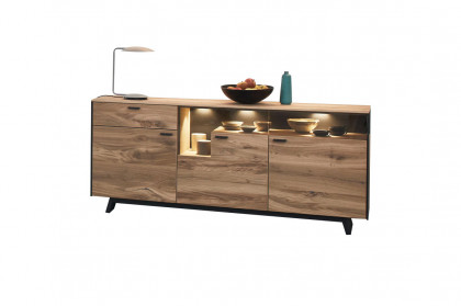 Andra-living von SCHÖNER WOHNEN - Sideboard Eiche rustico/ anthrazit