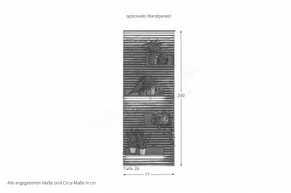 Yonna von SCHÖNER WOHNEN - Wandpaneel Kerneiche natur/ Lamellen 