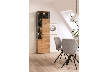 Andra-living von SCHÖNER WOHNEN - Vitrine Eiche/ anthrazit
