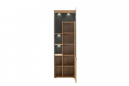 Andra-living von SCHÖNER WOHNEN - Vitrine Eiche/ anthrazit