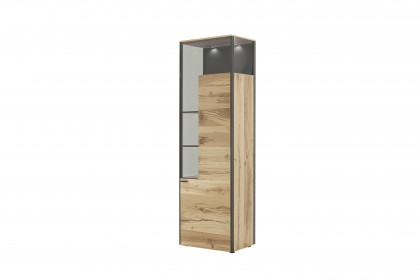 Andra-living von SCHÖNER WOHNEN - Vitrine Eiche/ anthrazit