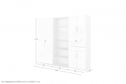 Big Profi Office von Mäusbacher - Büroschrank-Kombi in Ice White supermatt