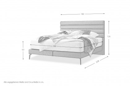 Stripes-Dream von DONE.® - Boxspringbett anthracite